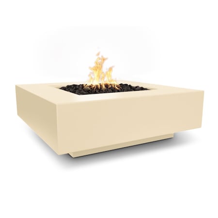 The Outdoor Plus 48 Square Cabo Fire Pit - GFRC Concrete - Vanilla - Match Lit - Liquid Propane OPT-CBSQ48-VAN-LP
